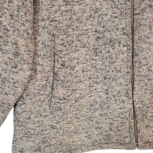 Dockers XL Zip-Up Gray Marled Jacket With Pockets Mens Soft Knit Fleece-Lined - Picture 3 of 7